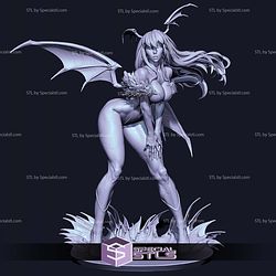 Morrigan Posing with NSFW Sculptures 3D Printing