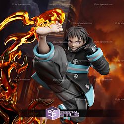 Shinra Kusakabe Fire Force Sculptures 3D Printing