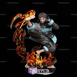 Shinra Kusakabe Fire Force Sculptures 3D Printing