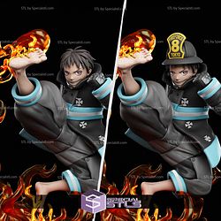 Shinra Kusakabe Fire Force Sculptures 3D Printing