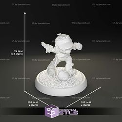 Striker Mario Sculptures 3D Printing