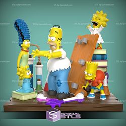 The Simpsons Horror Diorama Sculptures 3D Printing