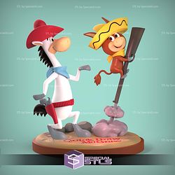 Tiro Loco McGraw and Pepe Trueno Sculptures 3D Printing