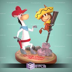 Tiro Loco McGraw and Pepe Trueno Sculptures 3D Printing