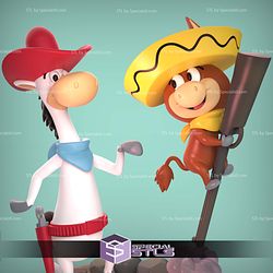 Tiro Loco McGraw and Pepe Trueno Sculptures 3D Printing