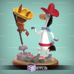 Tiro Loco McGraw and Pepe Trueno Sculptures 3D Printing