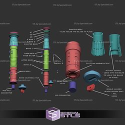 Cosplay STL Files Darth Maul Saberstaff Functional