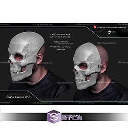 Cosplay STL Files Skeletor Mask with moveable Jaw