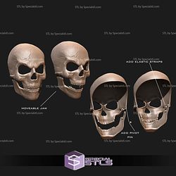 Cosplay STL Files Skeletor Mask with moveable Jaw