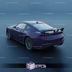 Ford Mustang 2024 Dark Horse Sculptures 3D Printing