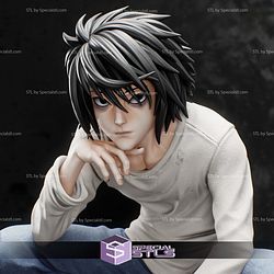 L Death Note Sitting Sculptures 3D Printing