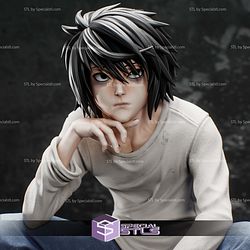 L Death Note Sitting Sculptures 3D Printing