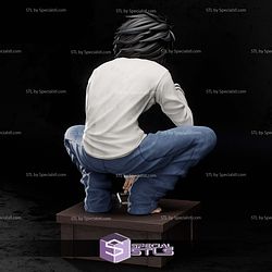 L Death Note Sitting Sculptures 3D Printing