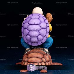 Master Roshi on Turtle V2 Sculptures 3D Printing