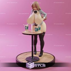 Saki Chan Bartender NSFW Sculptures 3D Printing