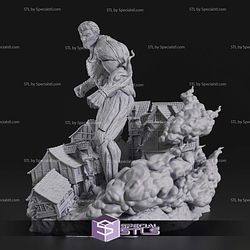 Armored Titan Village Base Sculptures 3D Printing