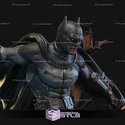 Batman Jump Bat Base Sculptures 3D Printing