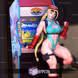 Cammy Sega Arcade Machine Sculptures 3D Printing