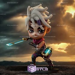 Chibi Ekko Arcane Sculptures 3D Printing