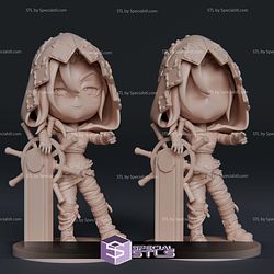 Chibi Fractured Jinx Sculptures 3D Printing