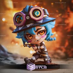 Chibi Isha Arcane Sculptures 3D Printing