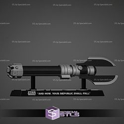 Darth Malgus Lightsaber Sculptures 3D Printing