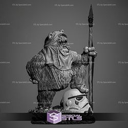 Ewok Starwars Sculptures 3D Printing