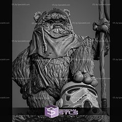 Ewok Starwars Sculptures 3D Printing