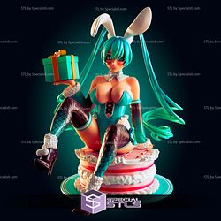 Hatsune Miku Bunny Gift Sculptures 3D Printing