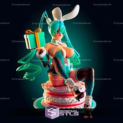 Hatsune Miku Bunny Gift Sculptures 3D Printing