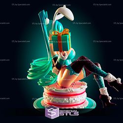 Hatsune Miku Bunny Gift Sculptures 3D Printing