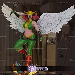 Hawkgirl White Wing Sculptures 3D Printing