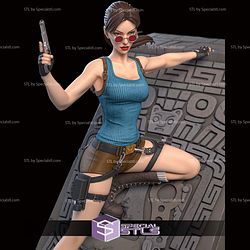 Lara Croft Stylized New Version Sculptures 3D Printing