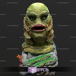 Creature Black Lagoon Bust Sculptures 3D Printing