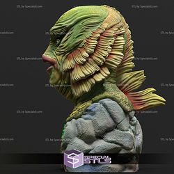 Creature Black Lagoon Bust Sculptures 3D Printing