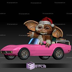 Gizmo in a pink Corvette Sculptures 3D Printing