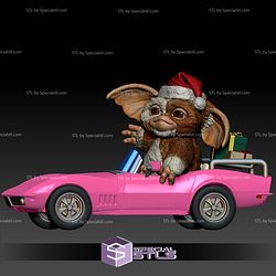 Gizmo in a pink Corvette Sculptures 3D Printing