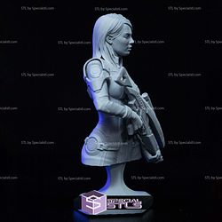 Ashley Williams Mass Effect Bust Sculptures 3D Printing