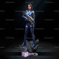 Ashley Williams Mass Effect Sculptures 3D Printing