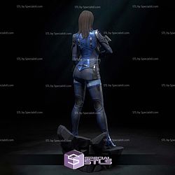 Ashley Williams Mass Effect Sculptures 3D Printing