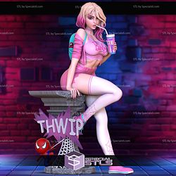 Gwen Stacy Casual and Drink Sculptures 3D Printing