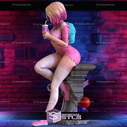 Gwen Stacy Casual and Drink Sculptures 3D Printing