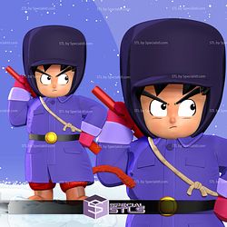 Kid Goku Winter Sculptures 3D Printing