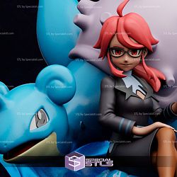 Lorelei and Lapras Pokemon Sculptures 3D Printing