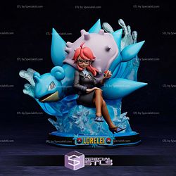 Lorelei and Lapras Pokemon Sculptures 3D Printing