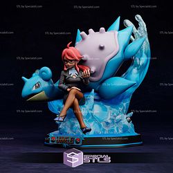 Lorelei and Lapras Pokemon Sculptures 3D Printing