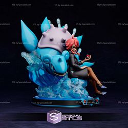 Lorelei and Lapras Pokemon Sculptures 3D Printing