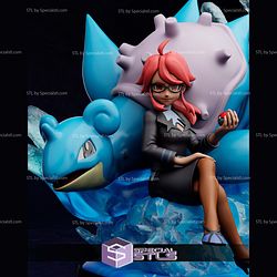 Lorelei and Lapras Pokemon Sculptures 3D Printing