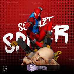 Scarlet Spider Sandman Head Sculptures 3D Printing