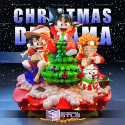 Anime Christmas Diorama Sculptures 3D Printing